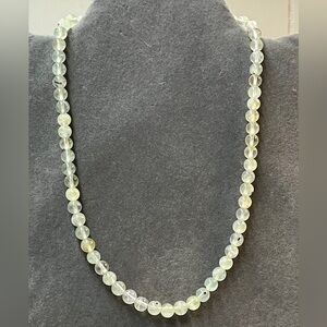 Jay King DRT Rutilated Green Quartz Beaded Necklace 21” Stone Bohemian Coastal